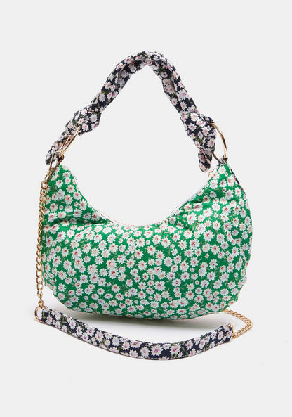 Missy All-Over Floral Print Shoulder Bag with Detachable Chain Strap-Women%27s Handbags-image-0