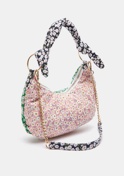 Missy All-Over Floral Print Shoulder Bag with Detachable Chain Strap-Women%27s Handbags-image-2