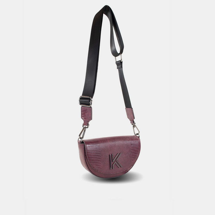 KENDALL & KYLIE Animal Textured Crossbody Bag with Detachable Strap
