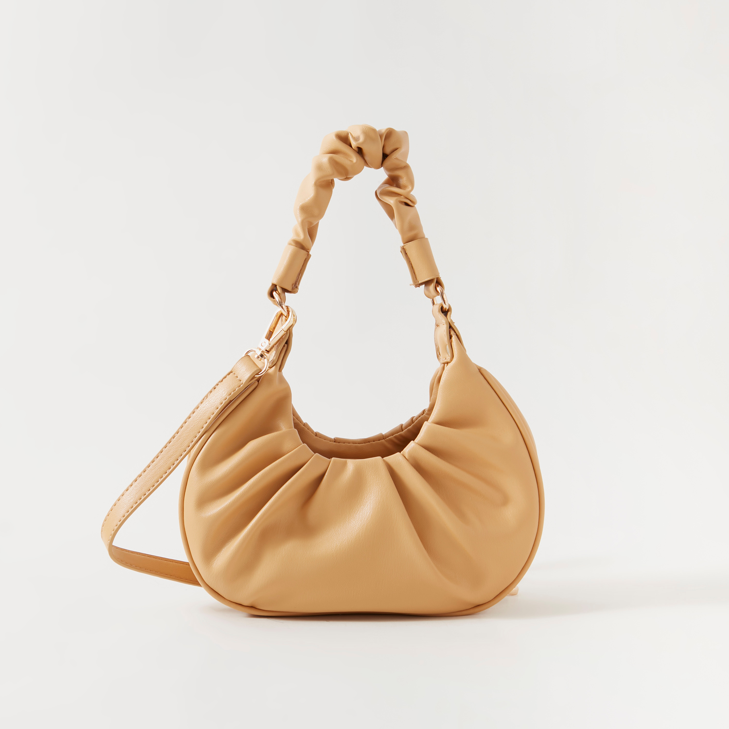 Ruched best sale baguette bag