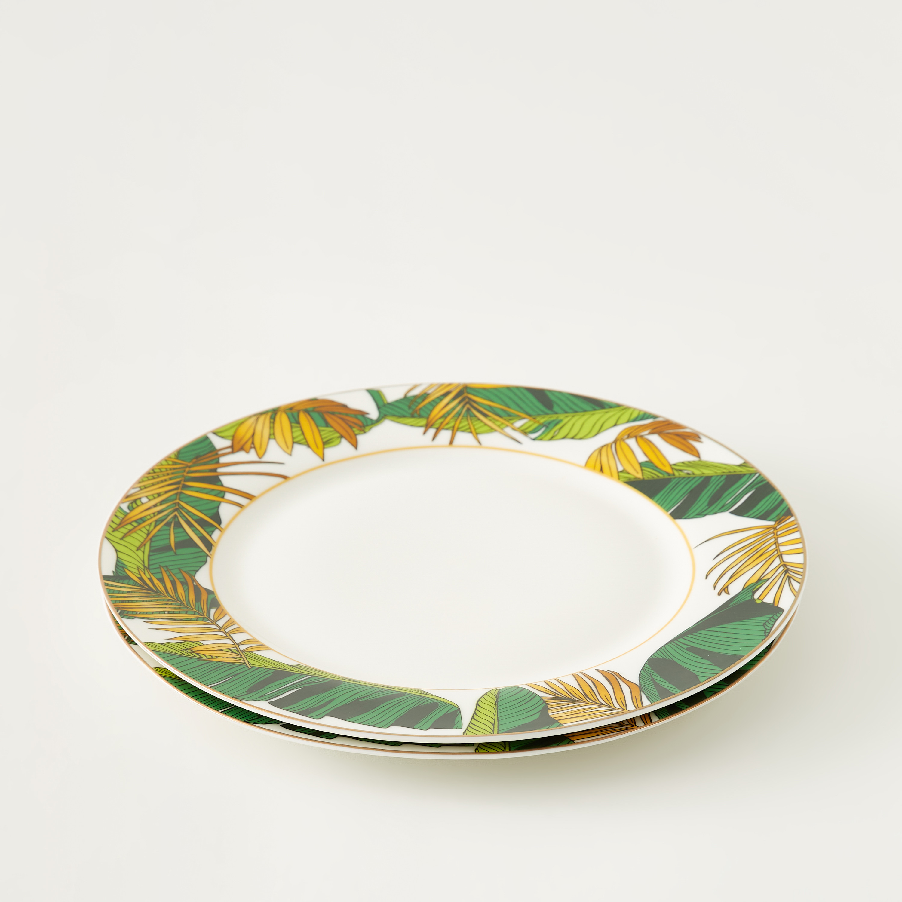 طقم صحون عشاء قطعتين بطبعات استوائية - 26 سم-household-dining-dinnerware-plates-image-2