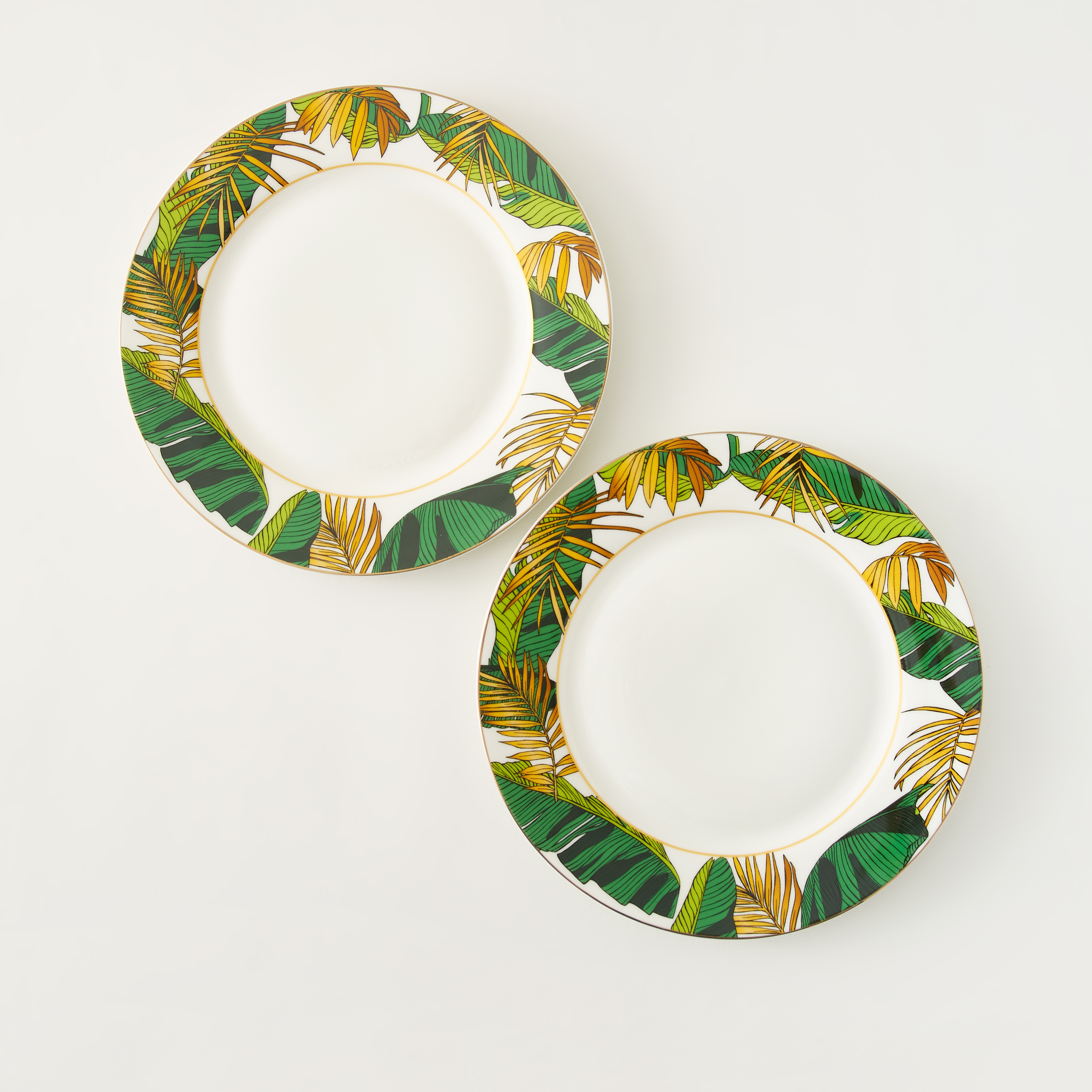طقم صحون عشاء قطعتين بطبعات استوائية - 26 سم-household-dining-dinnerware-plates-image-3
