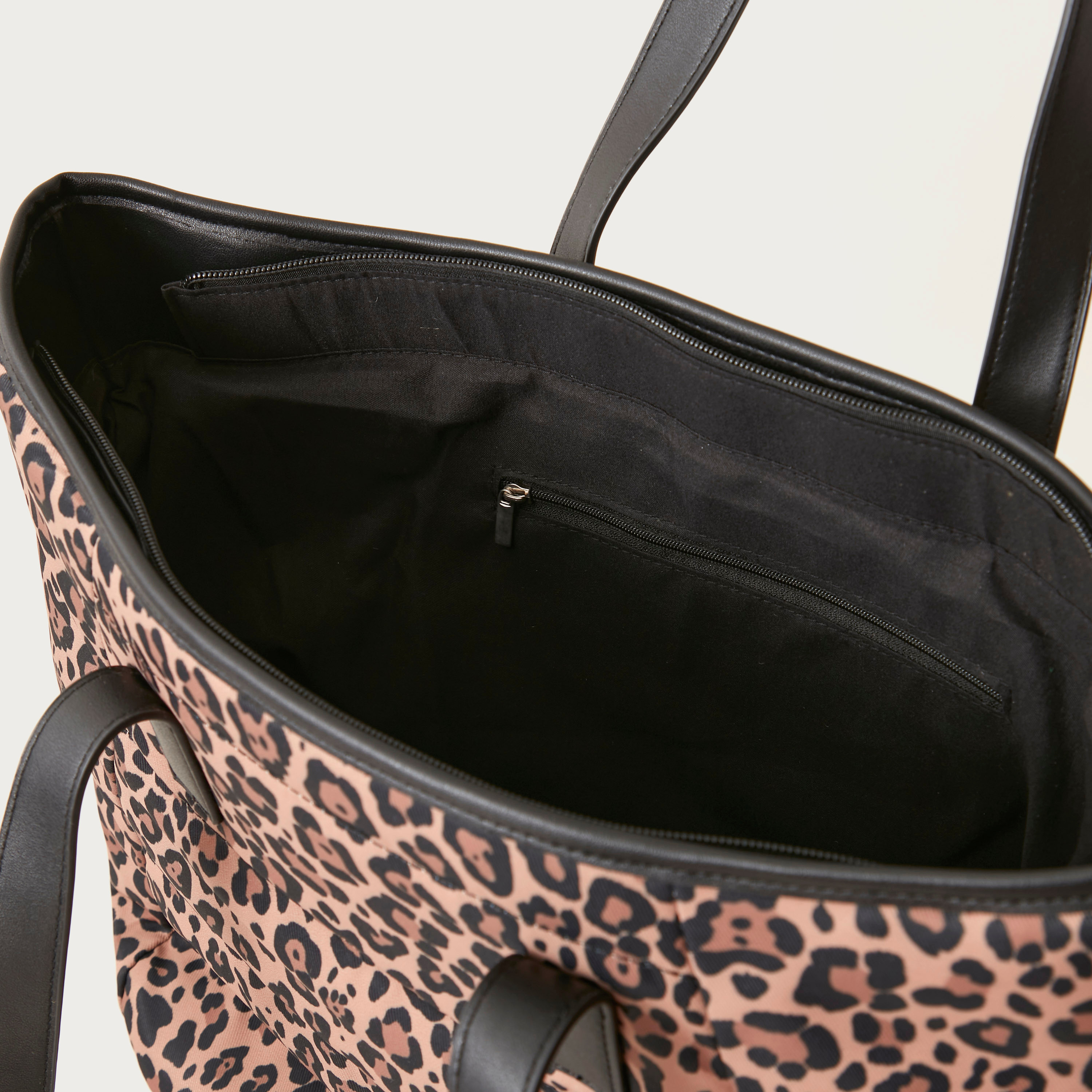 Mistotes Animal Print Tote Bag with Double Handle and Zip Closure-women-bagsandwallets-handbags-image-4