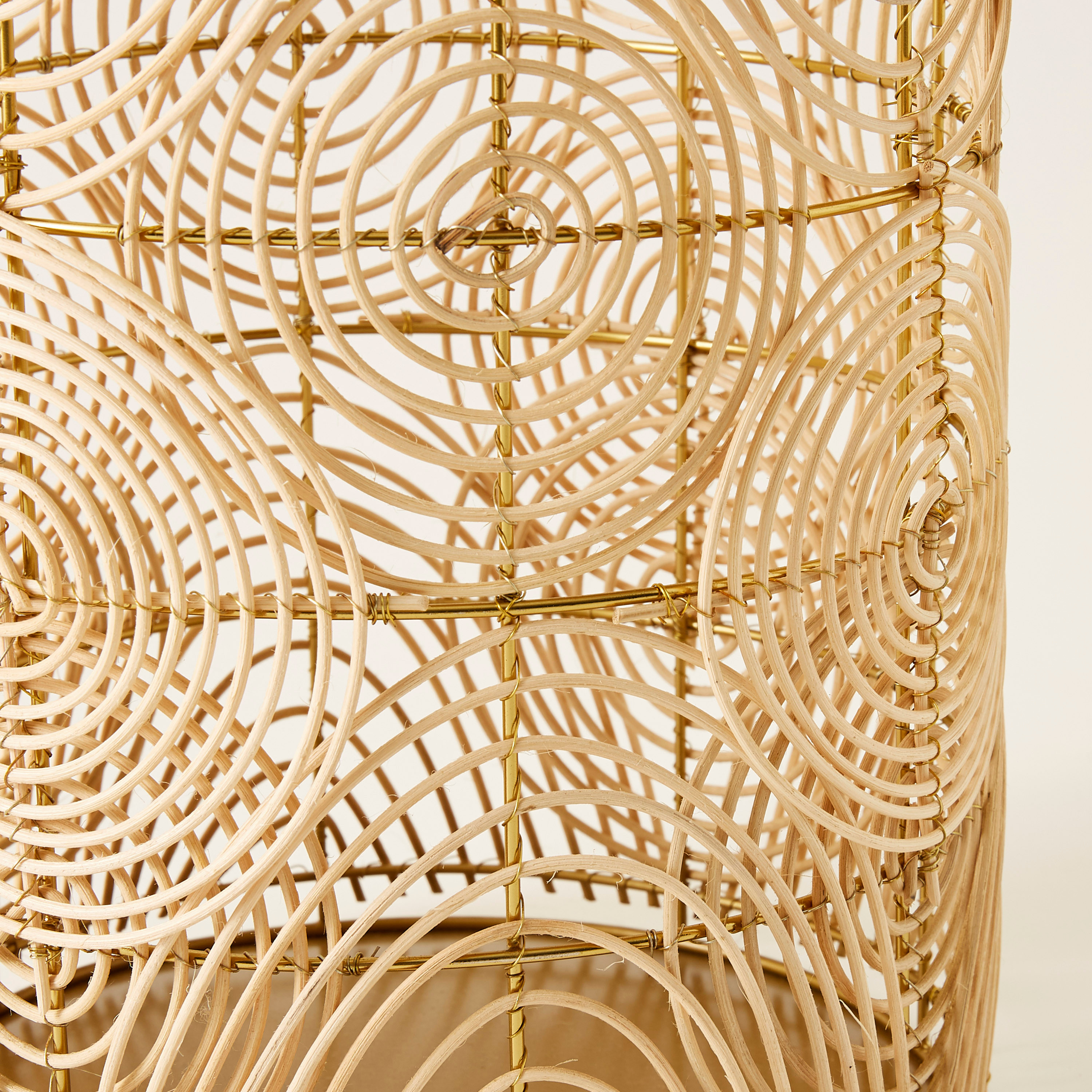 سلة بغطاء وتفاصيل منسوجة - 46x46x66 سم-household-decor-boxesandtrays-image-4