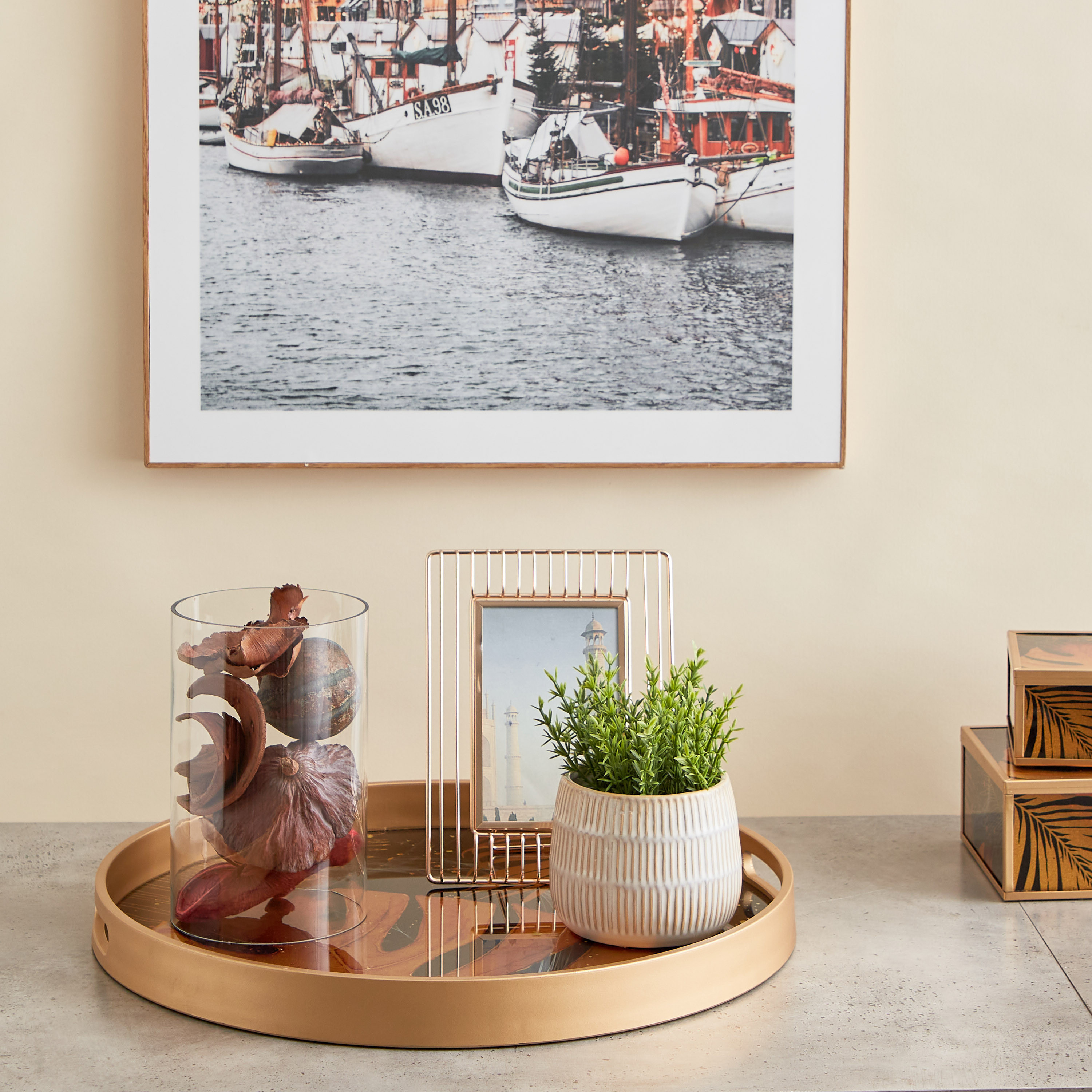 Urban Luxe Round Tray - 45 cms-household-dining-serveware-servingtrays-image-4