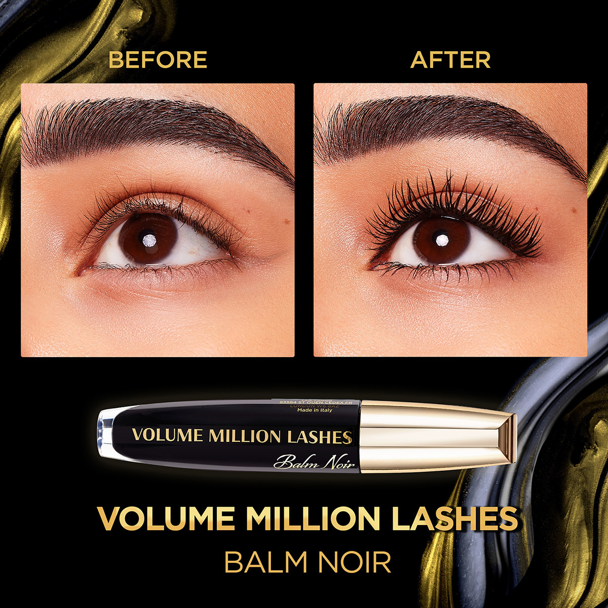 ماسكارا فوليوم مليون لاشز بالم نوار من لوريال باريس-beautyandpersonalcare-makeup-eyes-mascaras-image-4