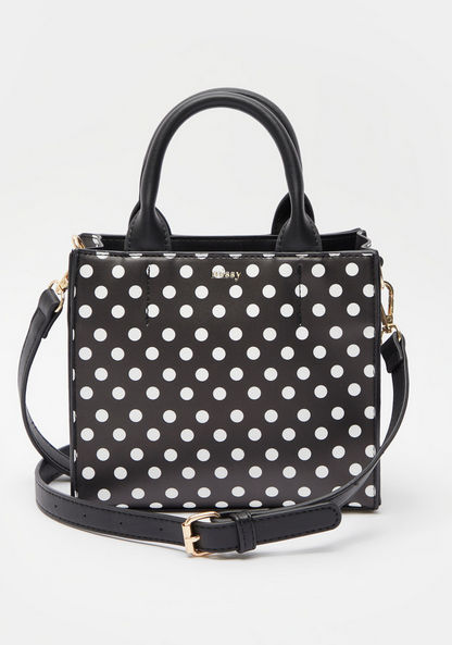 Missy Polka Dot Print Tote Bag-Women%27s Handbags-image-0