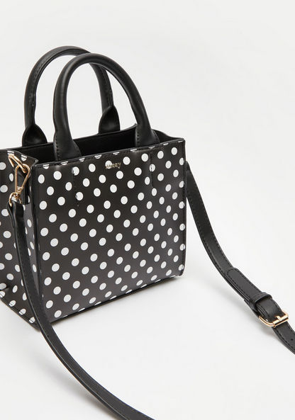 Missy Polka Dot Print Tote Bag-Women%27s Handbags-image-2