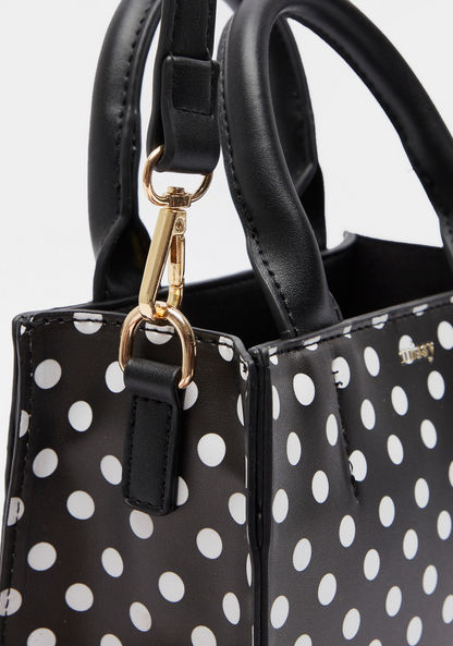 Missy Polka Dot Print Tote Bag-Women%27s Handbags-image-3