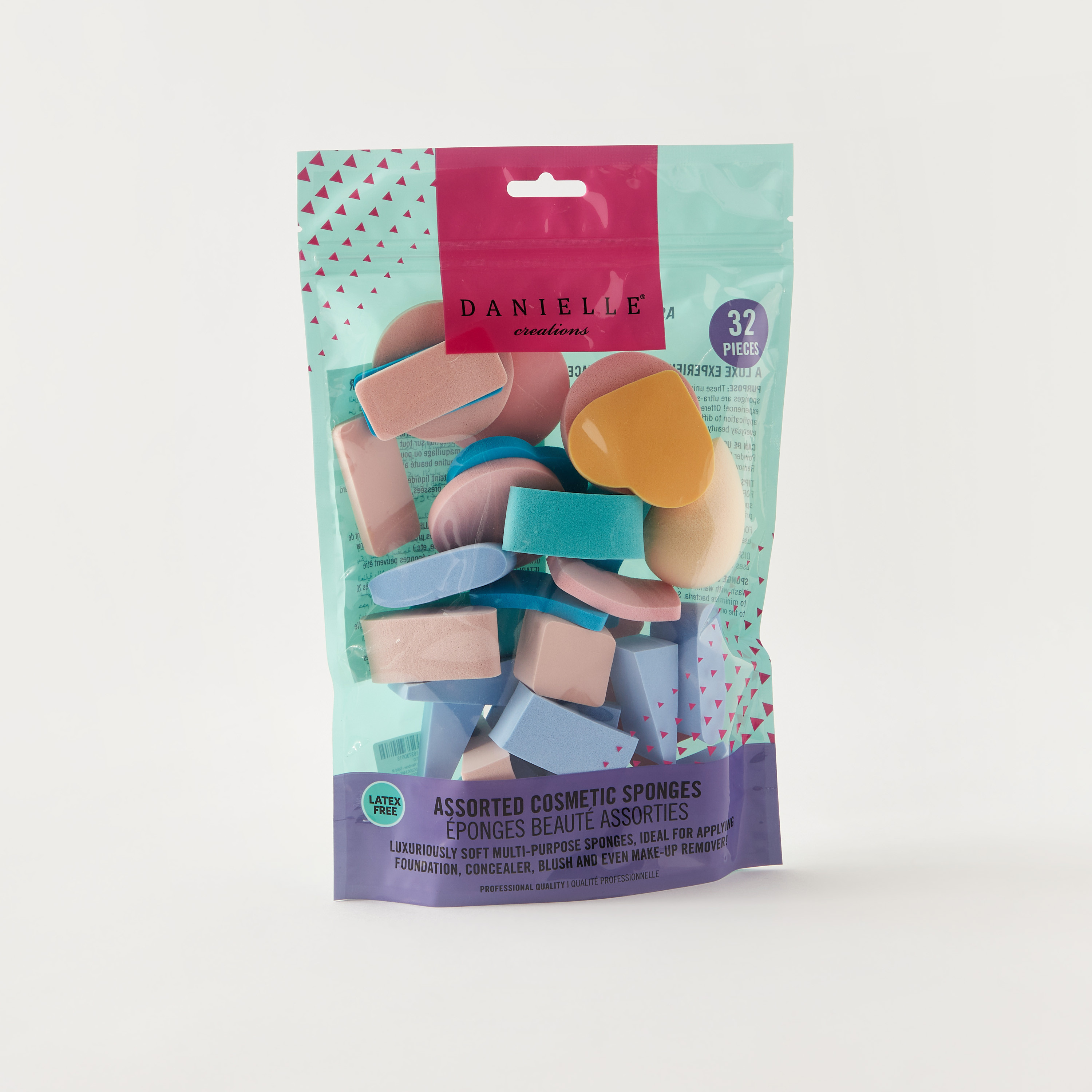 Danielle Creations 32-Piece Assorted Cosmetic Sponges-beautyandpersonalcare-makeup-brushesandaccessories-sponges-image-3