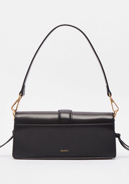 Celeste Solid Satchel Bag with Buckle Accent-Women%27s Handbags-image-1