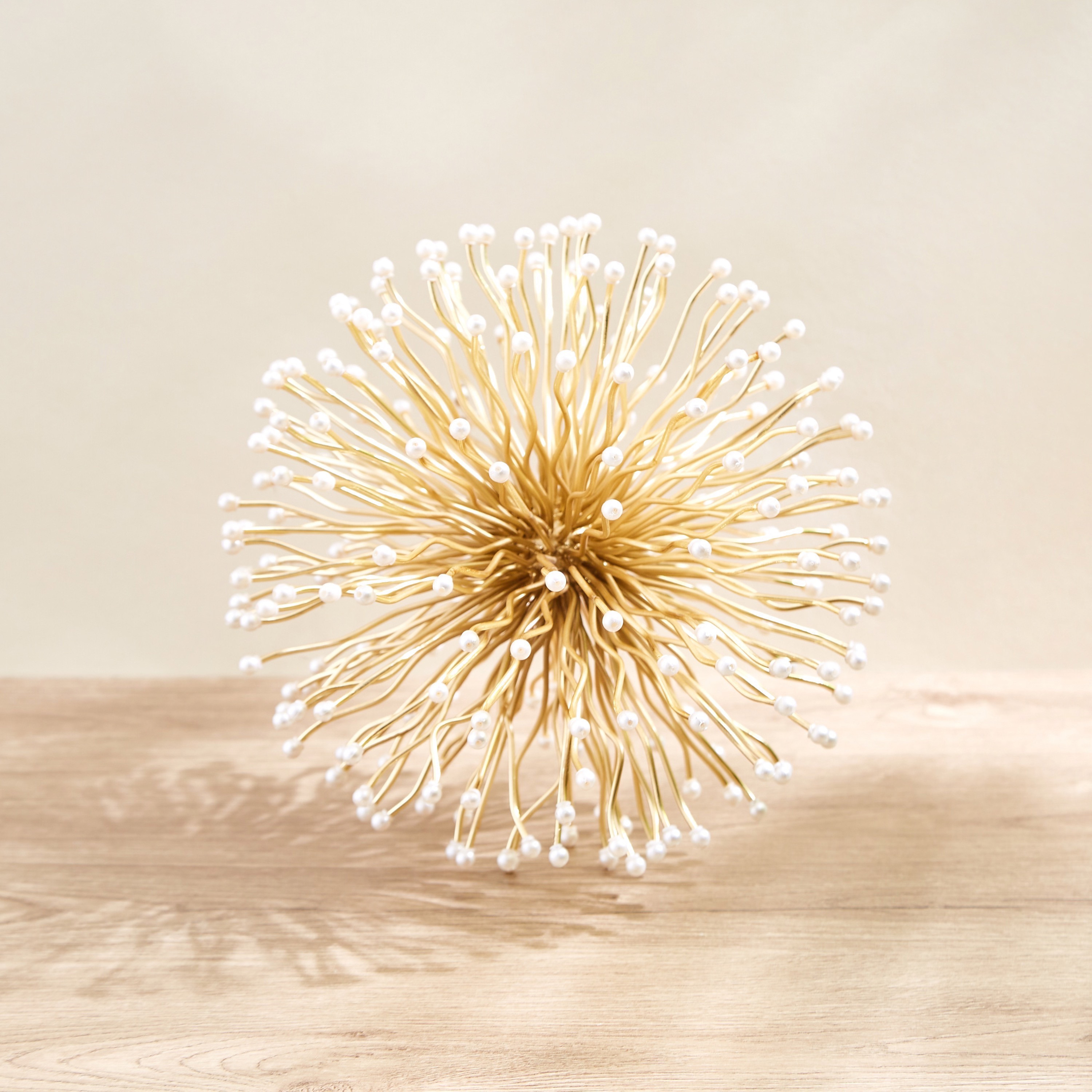 Decorative Metallic Showpiece with Pearl Accents-household-decor-decorativeobjectsandsculptures-image-1