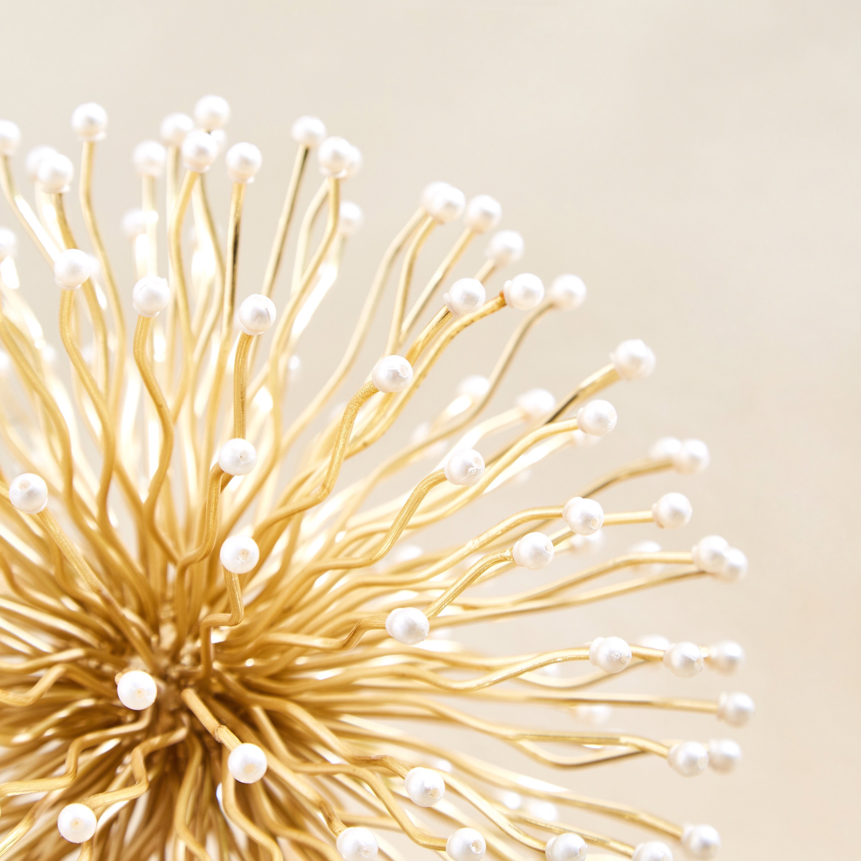 Decorative Metallic Showpiece with Pearl Accents-household-decor-decorativeobjectsandsculptures-image-3