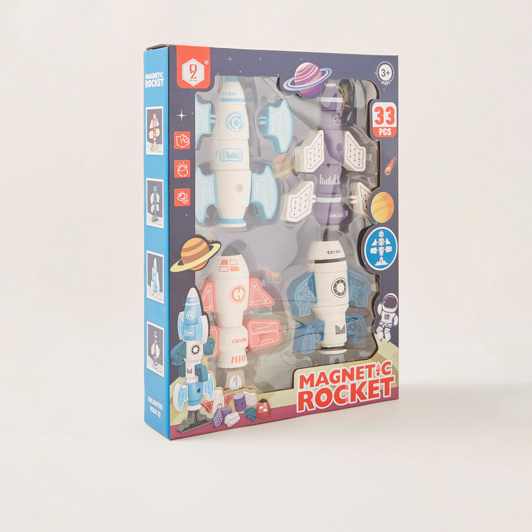 Magnetic Rocket 33-Piece Playset