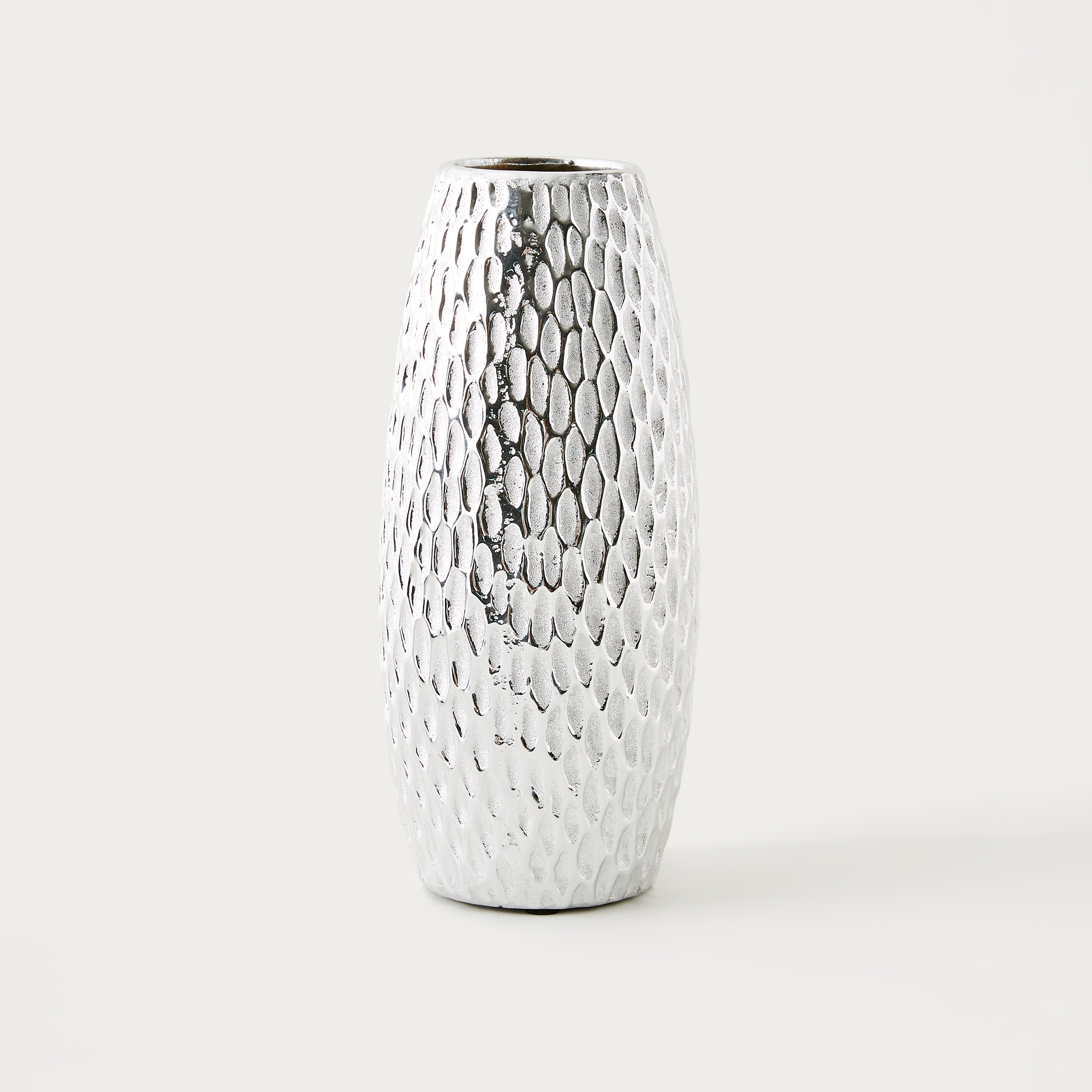 Textured Ceramic Vase - 10x10x22 cms-household-decor-vasesandbowls-image-1