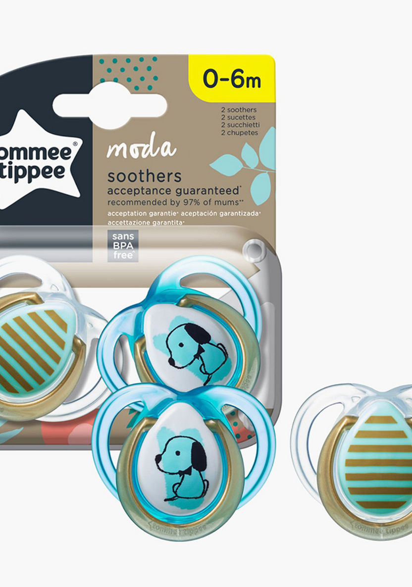 Tommee Tippee Closer To Nature Moda 2-Piece Soother Set - 0-6 Months-Pacifiers-image-0