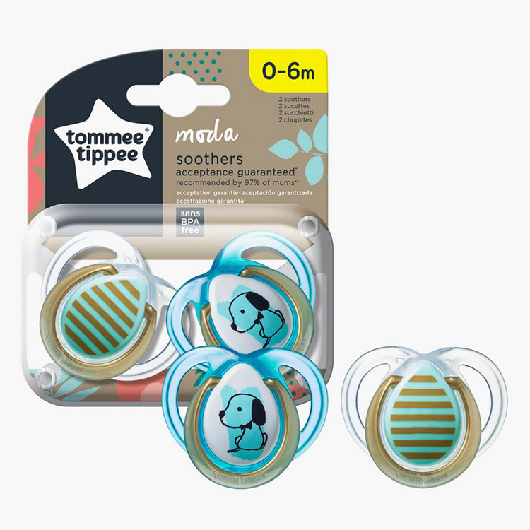 Tommee Tippee Closer To Nature Moda 2-Piece Soother Set - 0-6 Months
