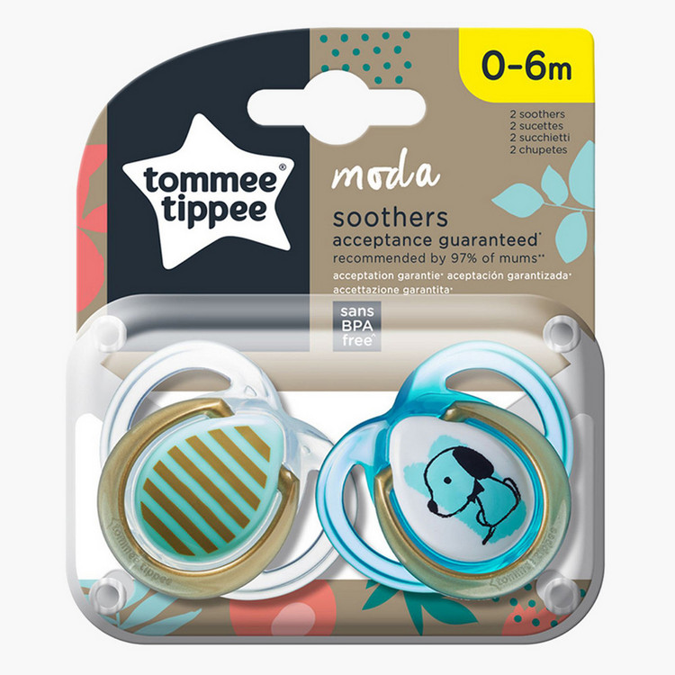 Tommee Tippee Closer To Nature Moda 2-Piece Soother Set - 0-6 Months