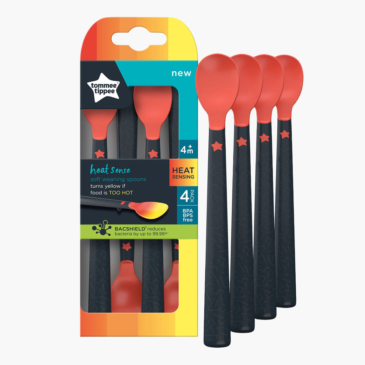 Tommee Tippee Heat Sense Soft Weaning Spoons - Set of 4-baby-feeding-mealtimeessentials-image-2