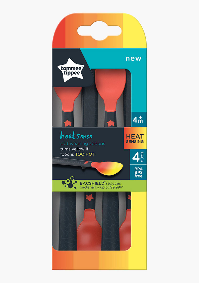 Tommee Tippee Heat Sense Soft Weaning Spoons - Set of 4-Mealtime Essentials-image-2
