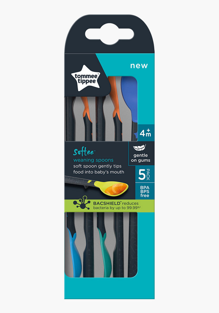 Tommee Tippee Softee Soft Weaning Spoons - Set of 5-Mealtime Essentials-image-2