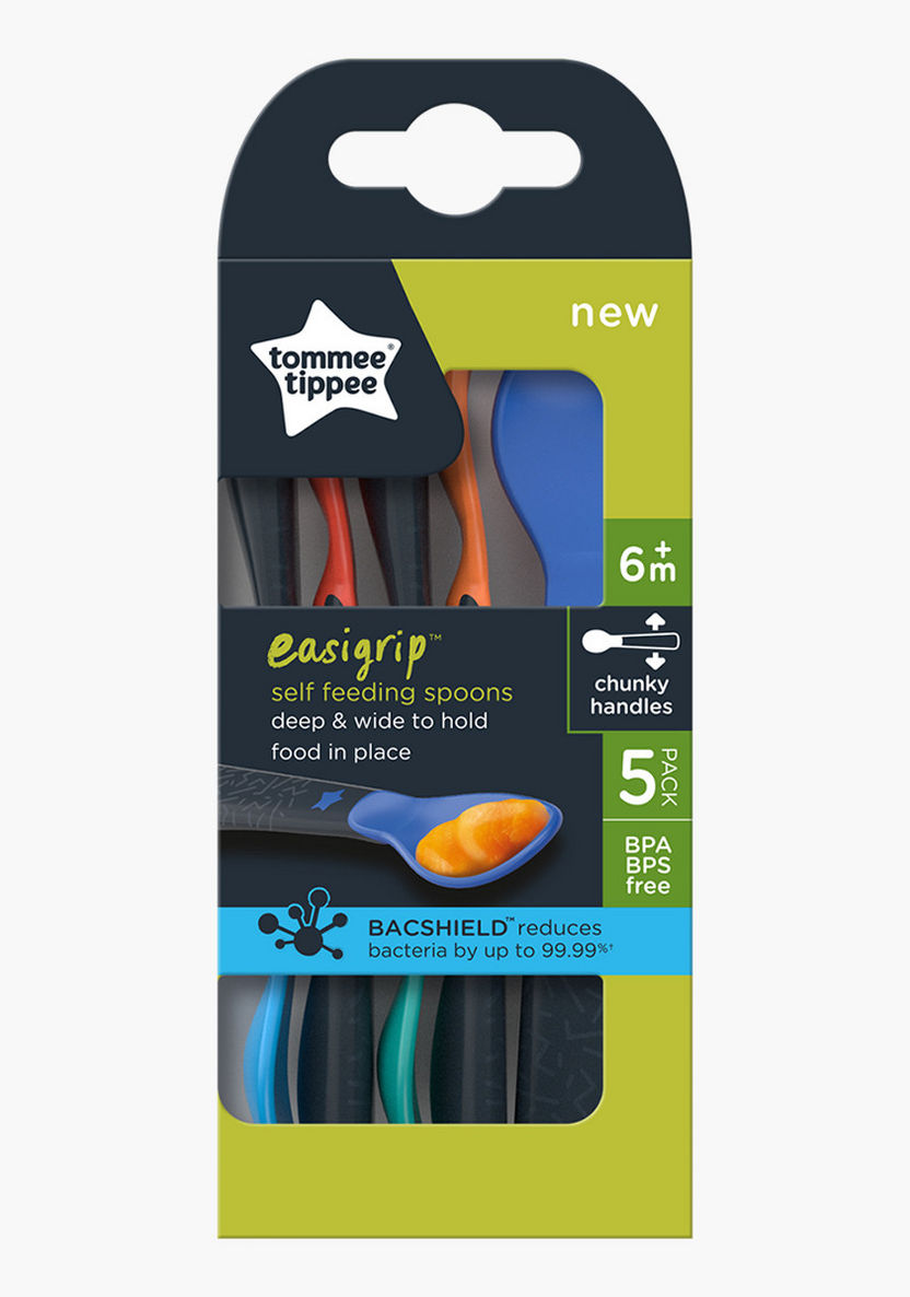 Tommee Tippee EasiGrip Self Feeding Spoons - Set of 5-Mealtime Essentials-image-2
