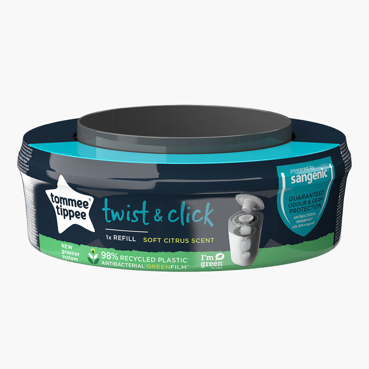 Tommee Tippee Twist & Click Sangenic Nappy Disposal Bin-baby-diapering-binsandrefills-image-1