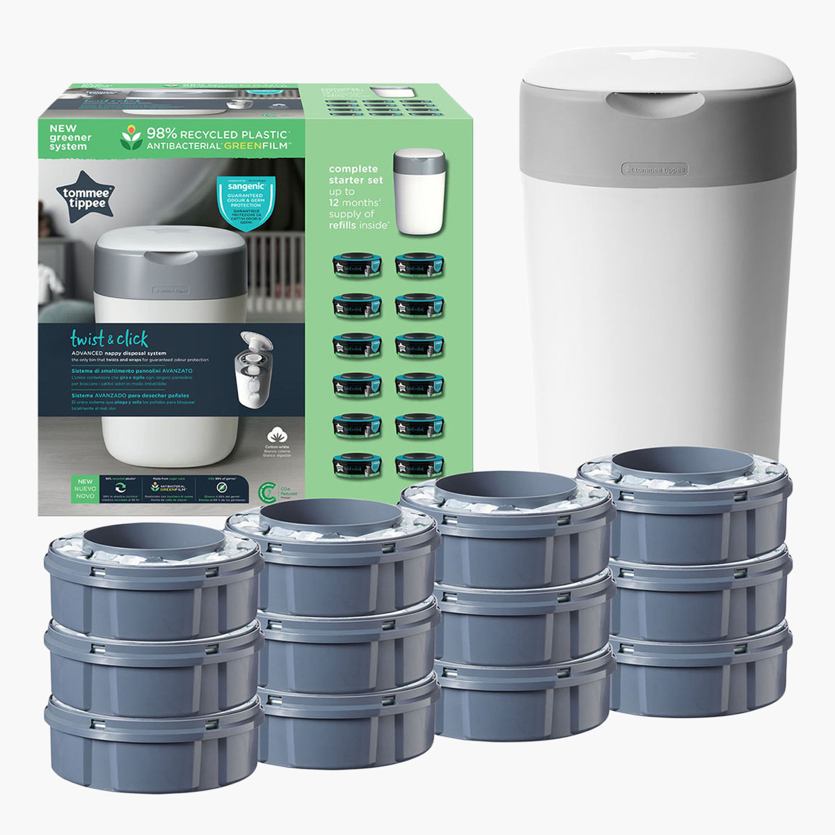 Tommee Tippee Oxo-Bio NDS Refill Cassette - Pack of 12-baby-diapering-binsandrefills-image-1