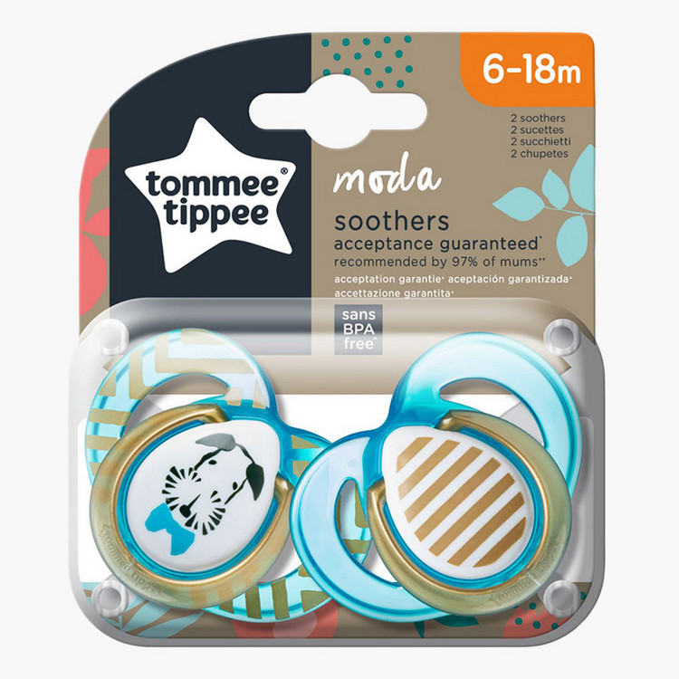 Tommee Tippee Closer To Nature Moda 2-Piece Soother Set - 6-18 Months