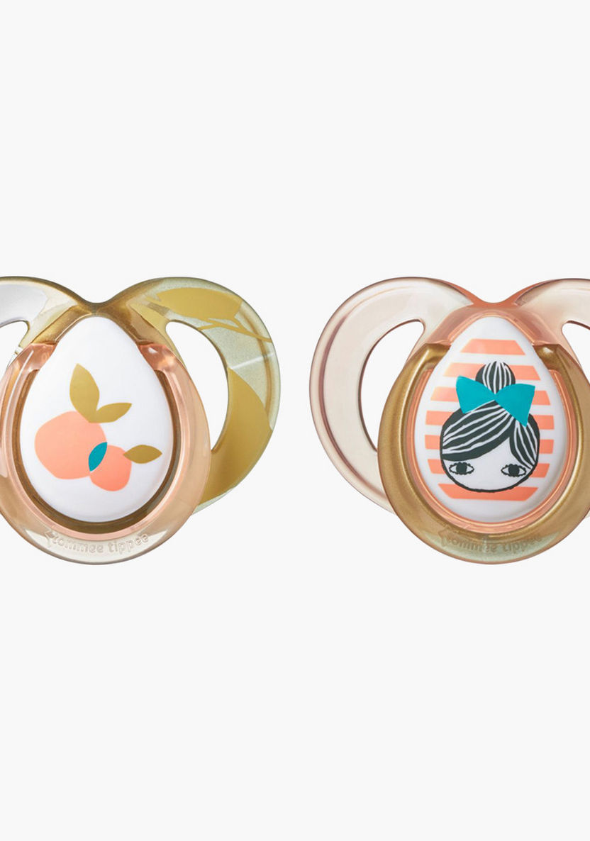 Tommee Tippee Moda 2-Piece Printed Soothers - 6 to 18 months-Pacifiers-image-1