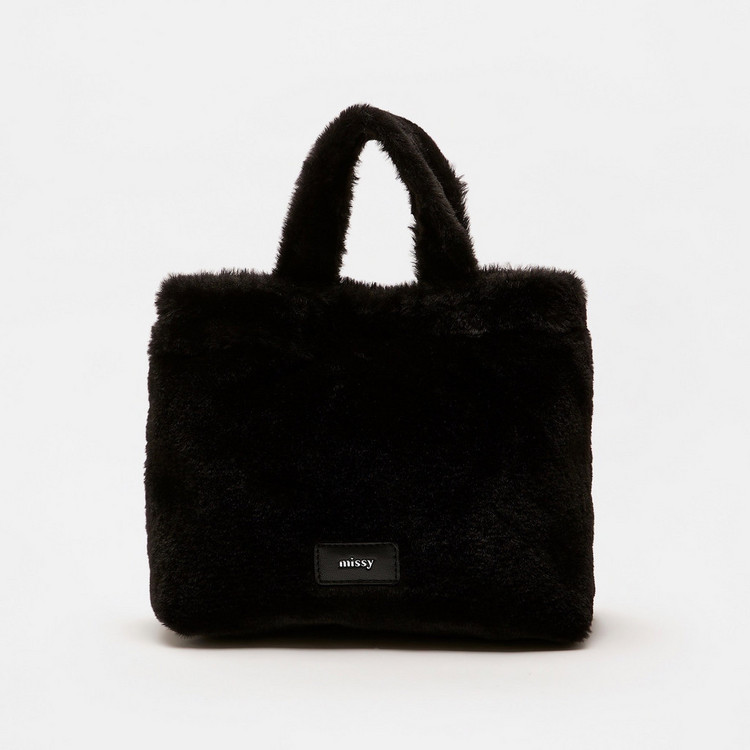 Missy Fur Tote Bag with Double Handles