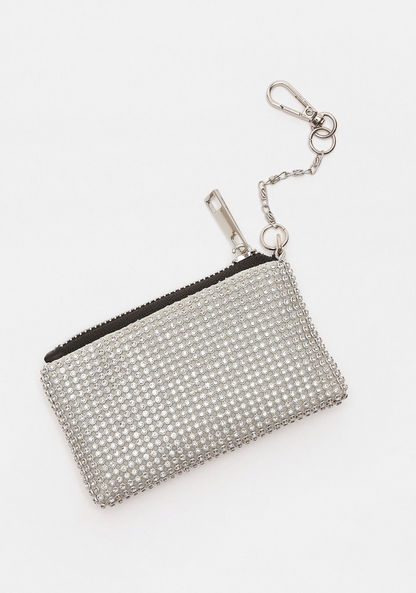 Missy Studded Pouch with Zip Closure-Wallets & Clutches-image-1