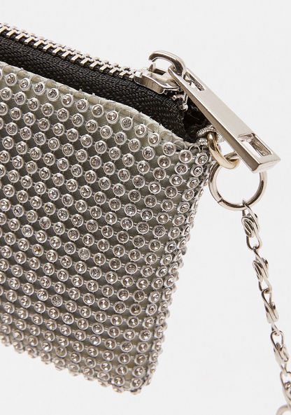 Missy Studded Pouch with Zip Closure-Wallets & Clutches-image-2