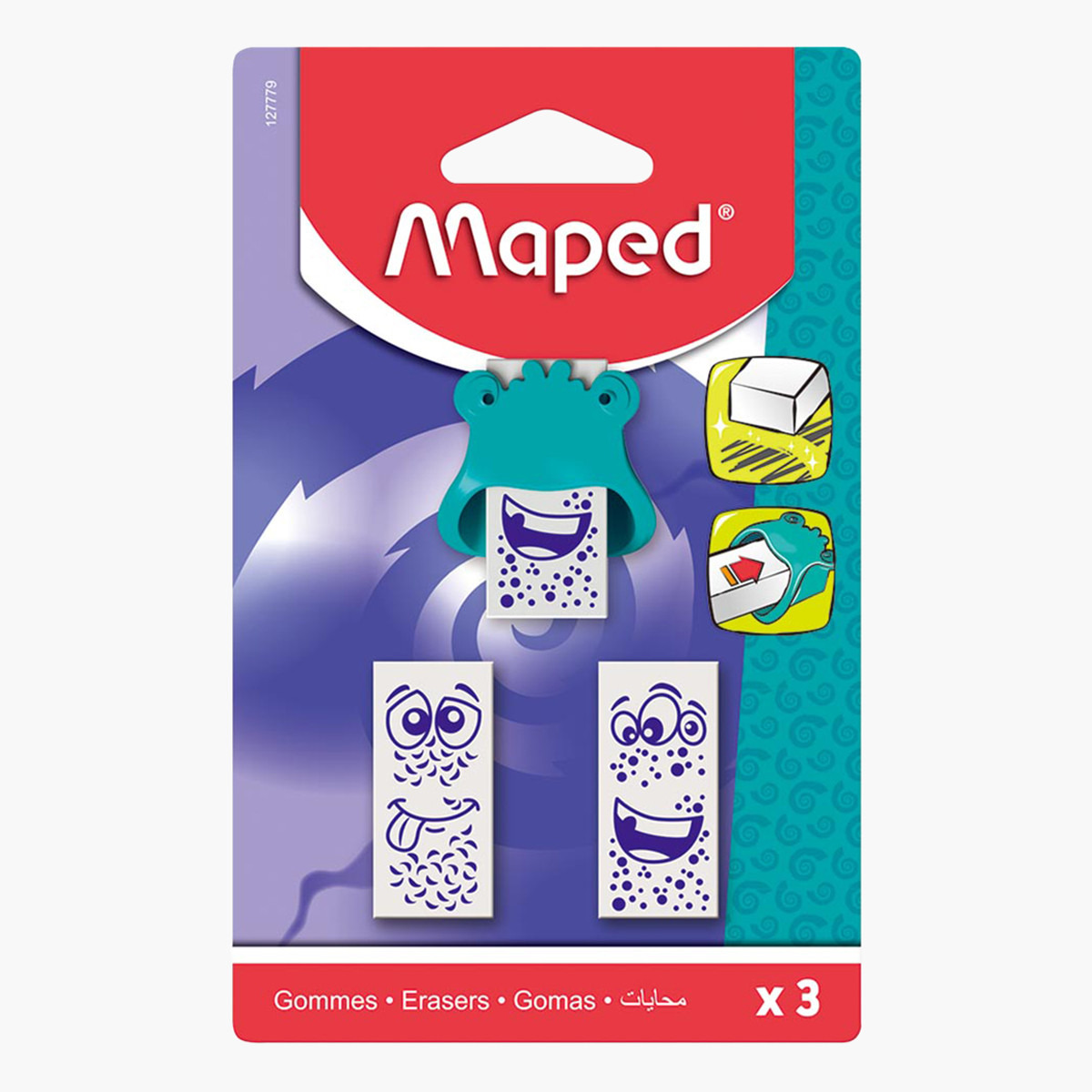 ممحاة مونستر بغطاء من مابيد-school-stationery-accessories-image-1
