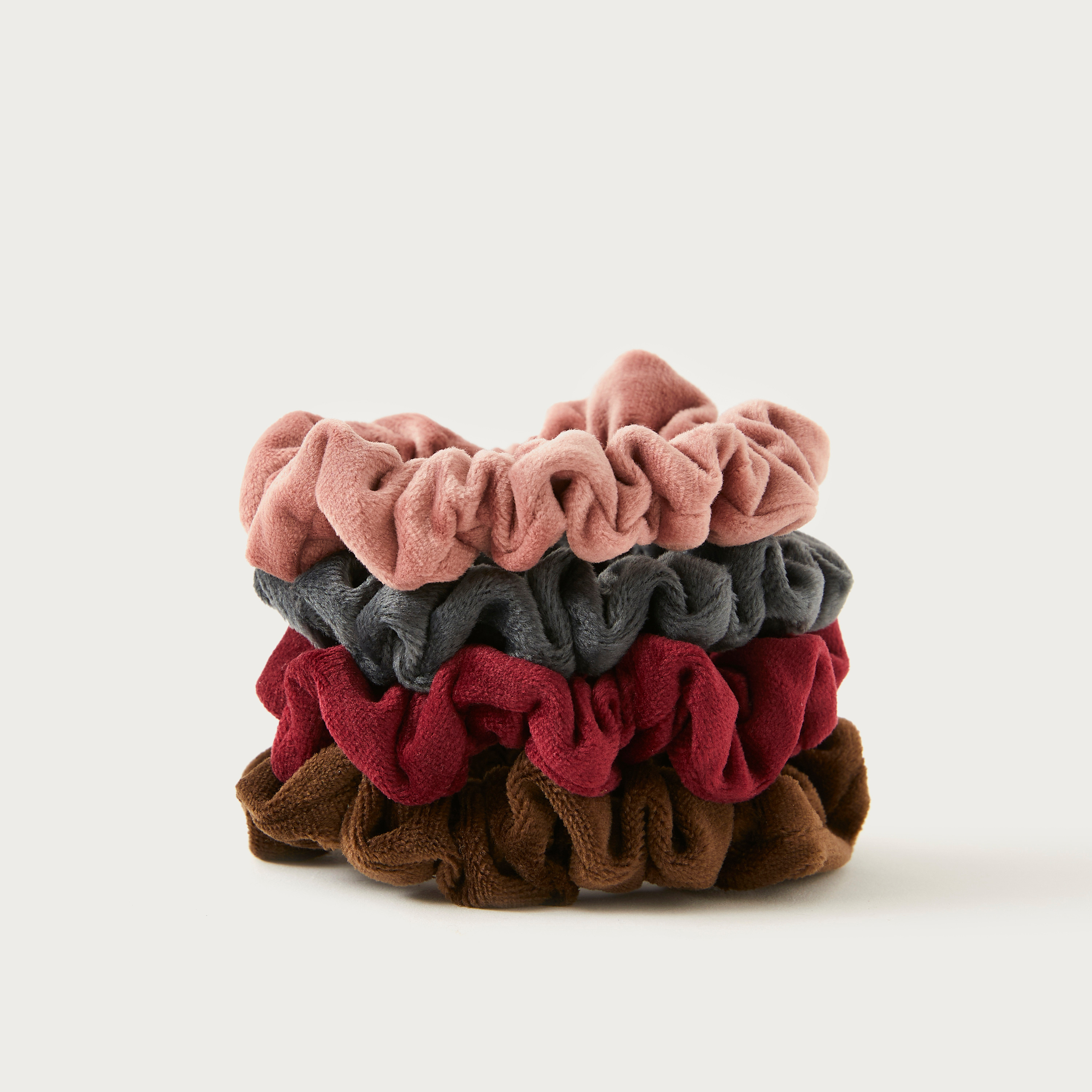 Solid Velvet Scrunchie - Set of 4-women-hairaccessories-scrunchies-image-1