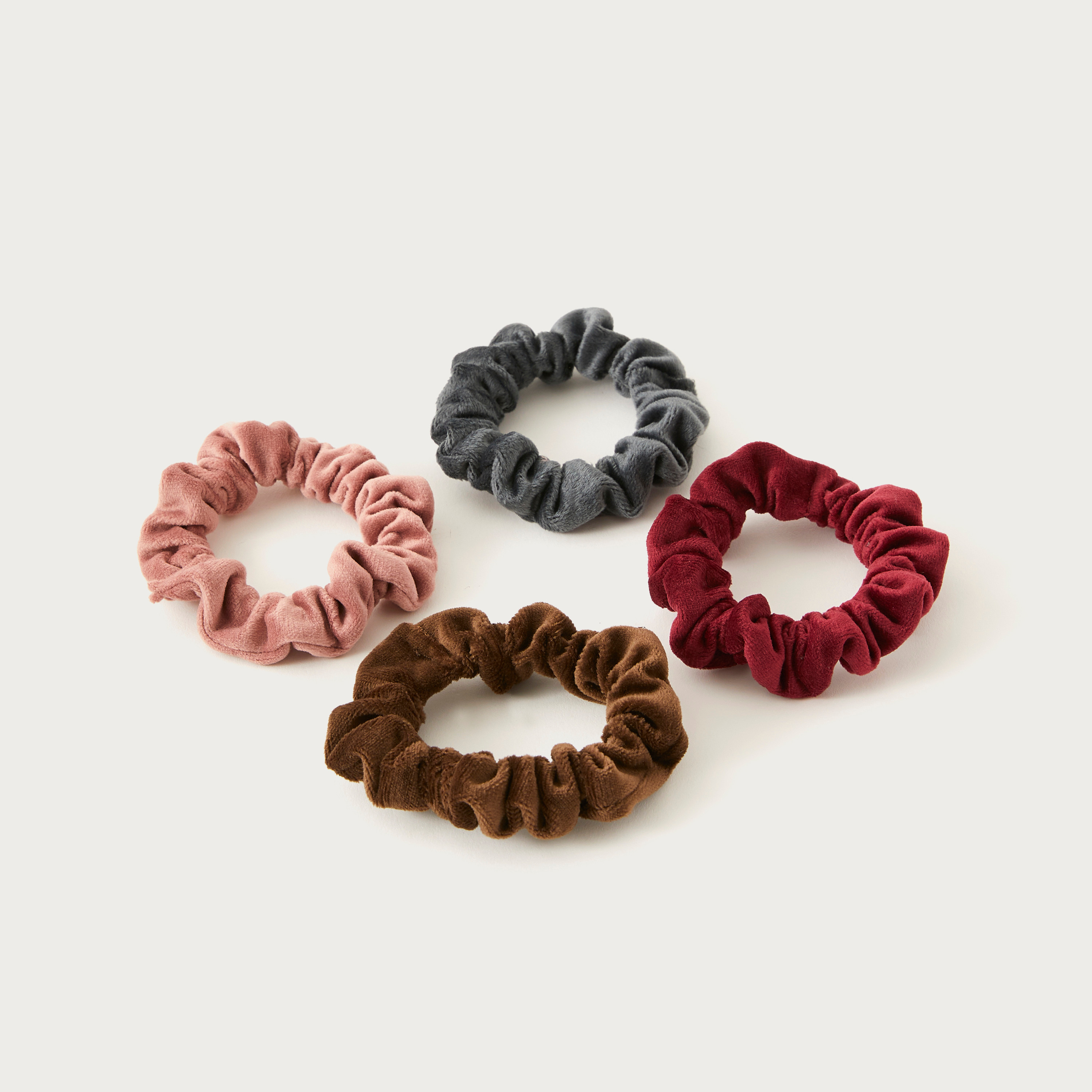 Solid Velvet Scrunchie - Set of 4-women-hairaccessories-scrunchies-image-2