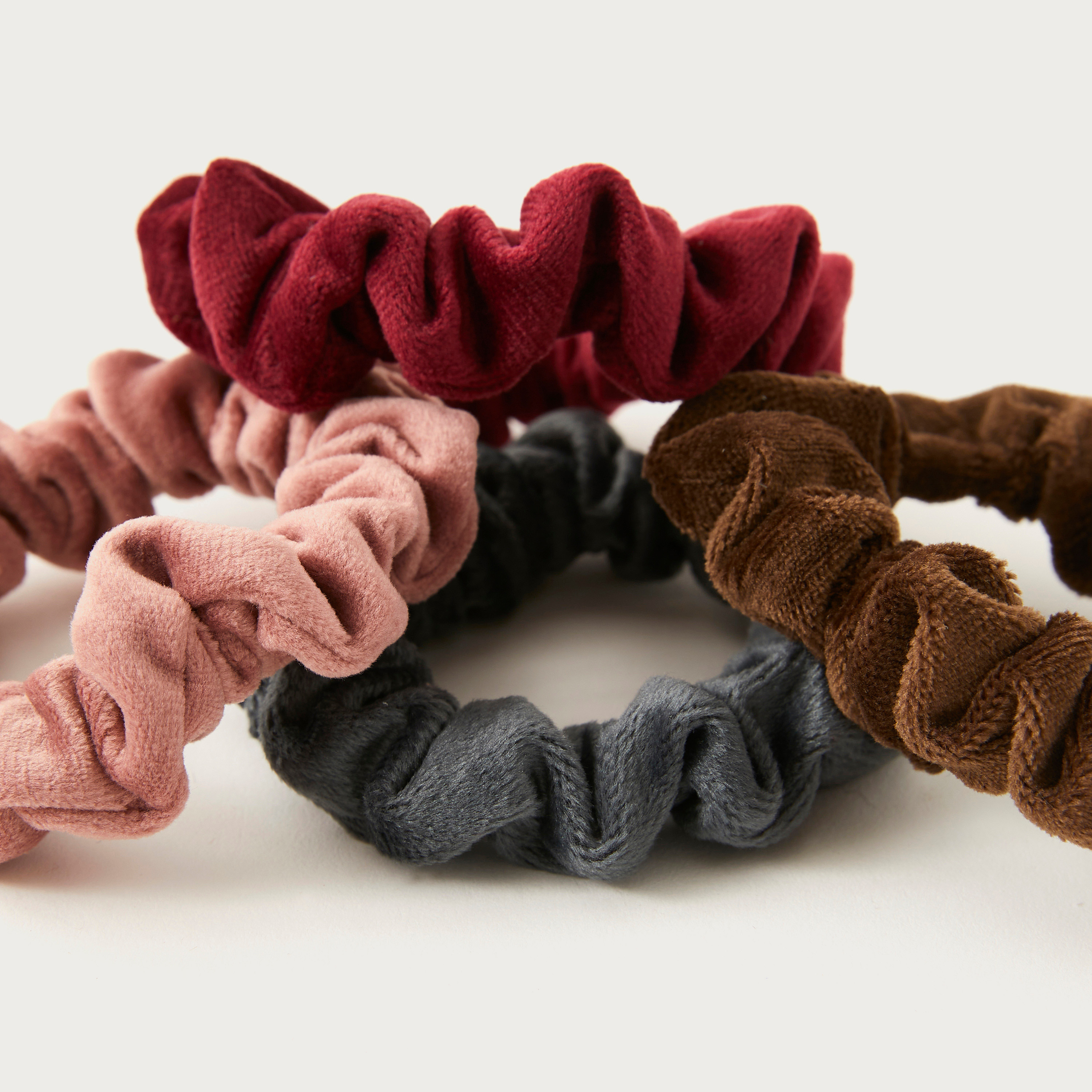Solid Velvet Scrunchie - Set of 4-women-hairaccessories-scrunchies-image-4