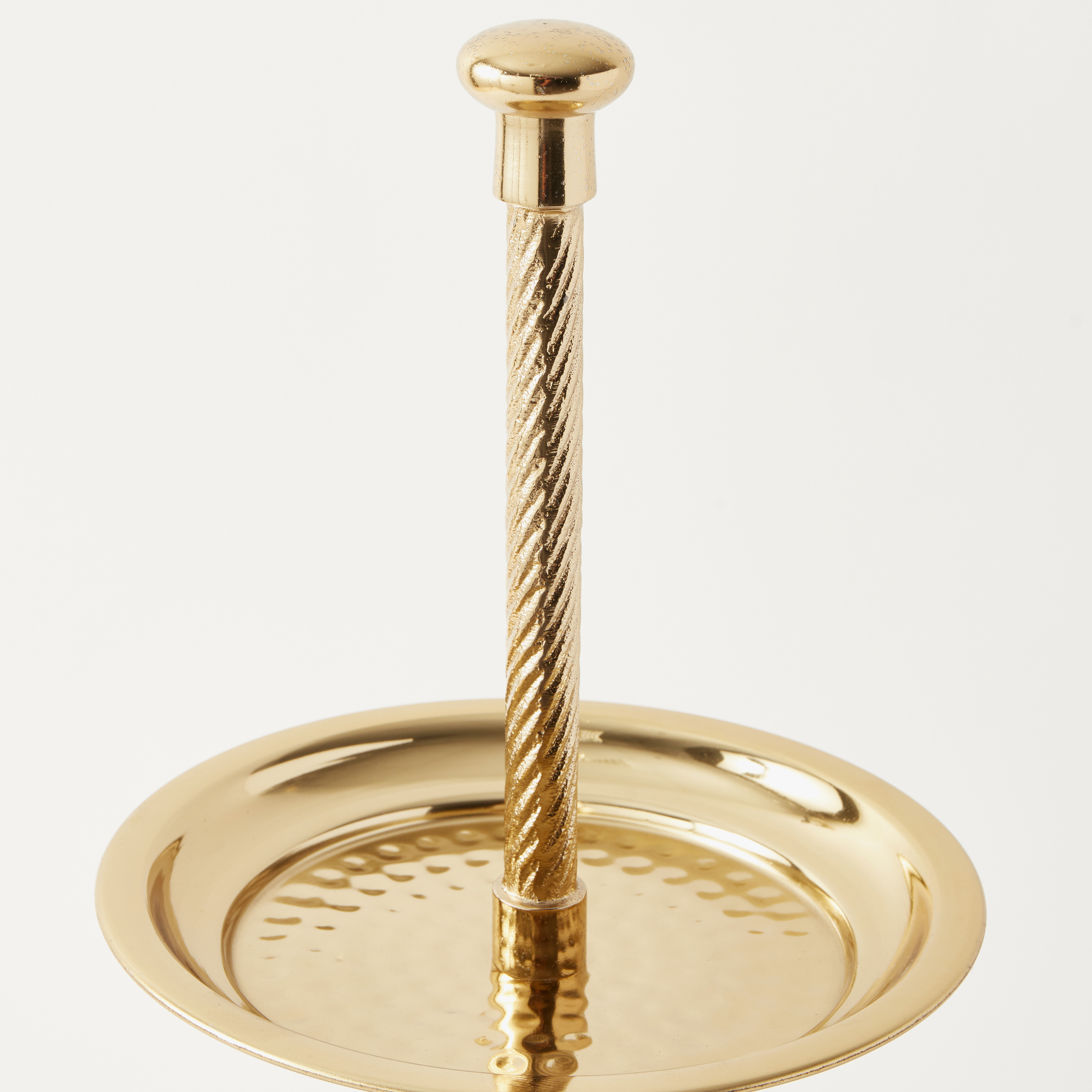 3-Tier Cake Stand with Hammered Finish - 43x30x43 cms-household-dining-serveware-cakestands-image-4