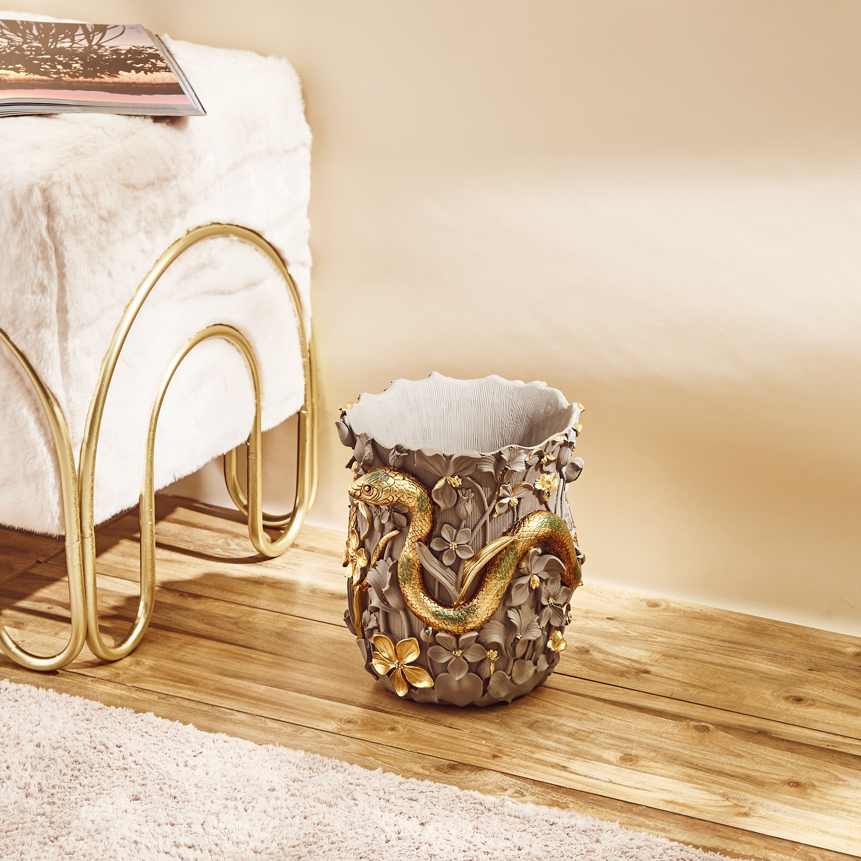 Secret of Serpents Decorative Dust Bin-household-decor-decorativeobjectsandsculptures-image-1
