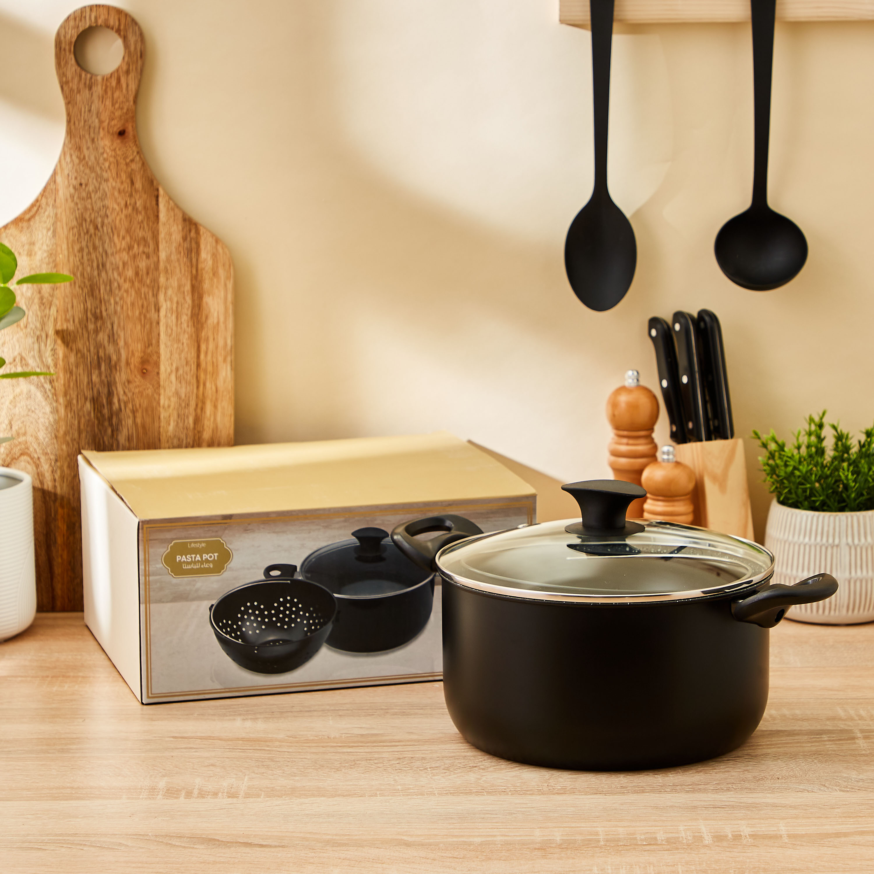 Steel Pasta Pot with Lid-household-kitchen-cookware-cookwareandsets-image-2