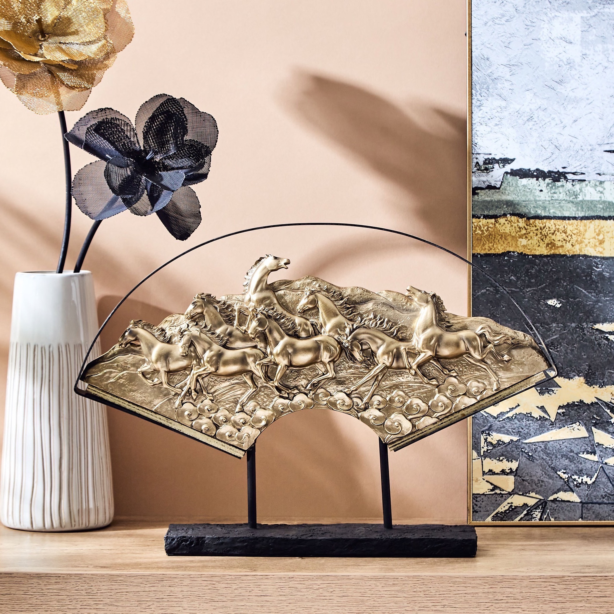 Horse Decorative Accent - 49x9x34 cms-household-decor-decorativeobjectsandsculptures-image-1