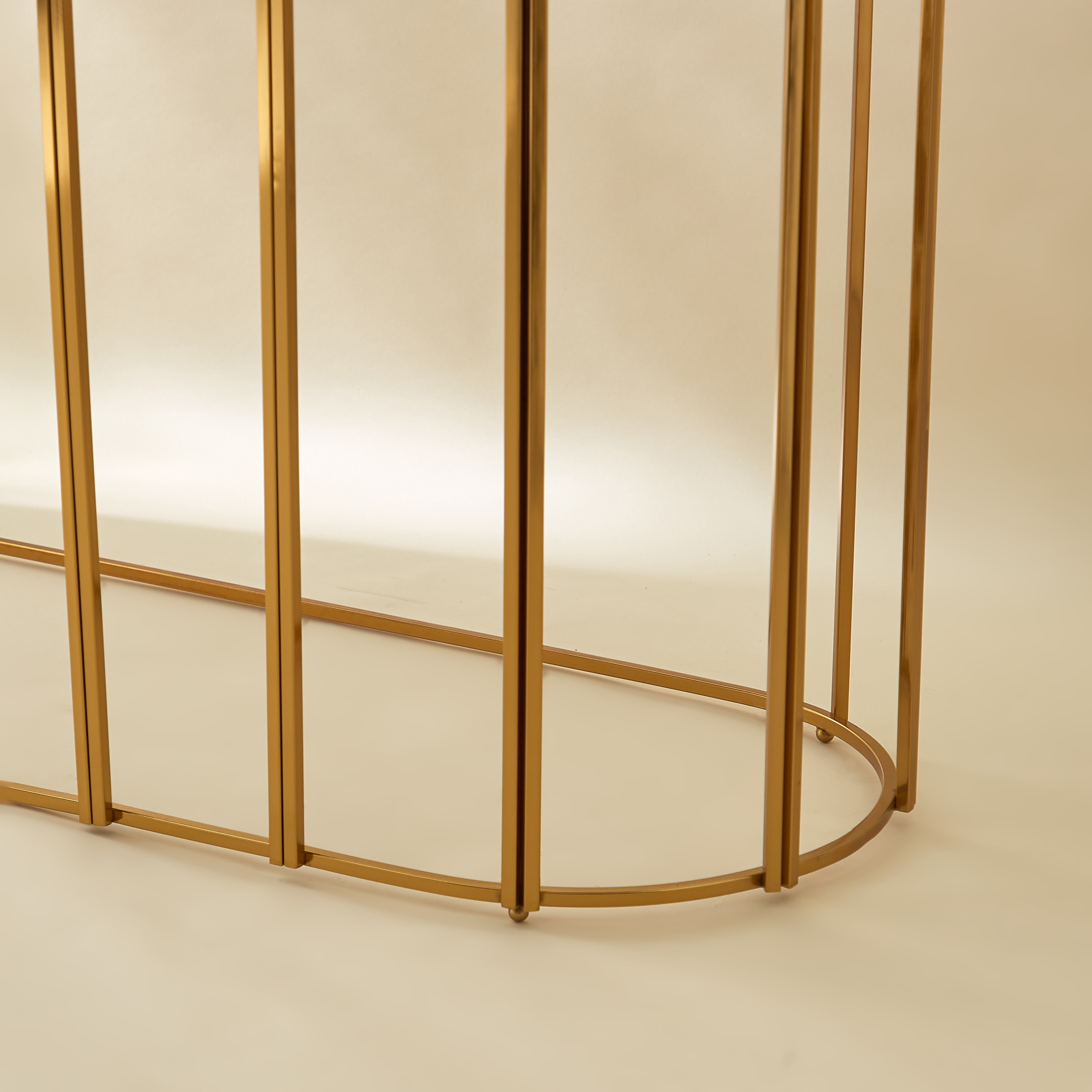 Metallic Console Table with Mirror Top - 122x43x76 cms-furniture-livingroom-consoletablesandmirrors-image-4