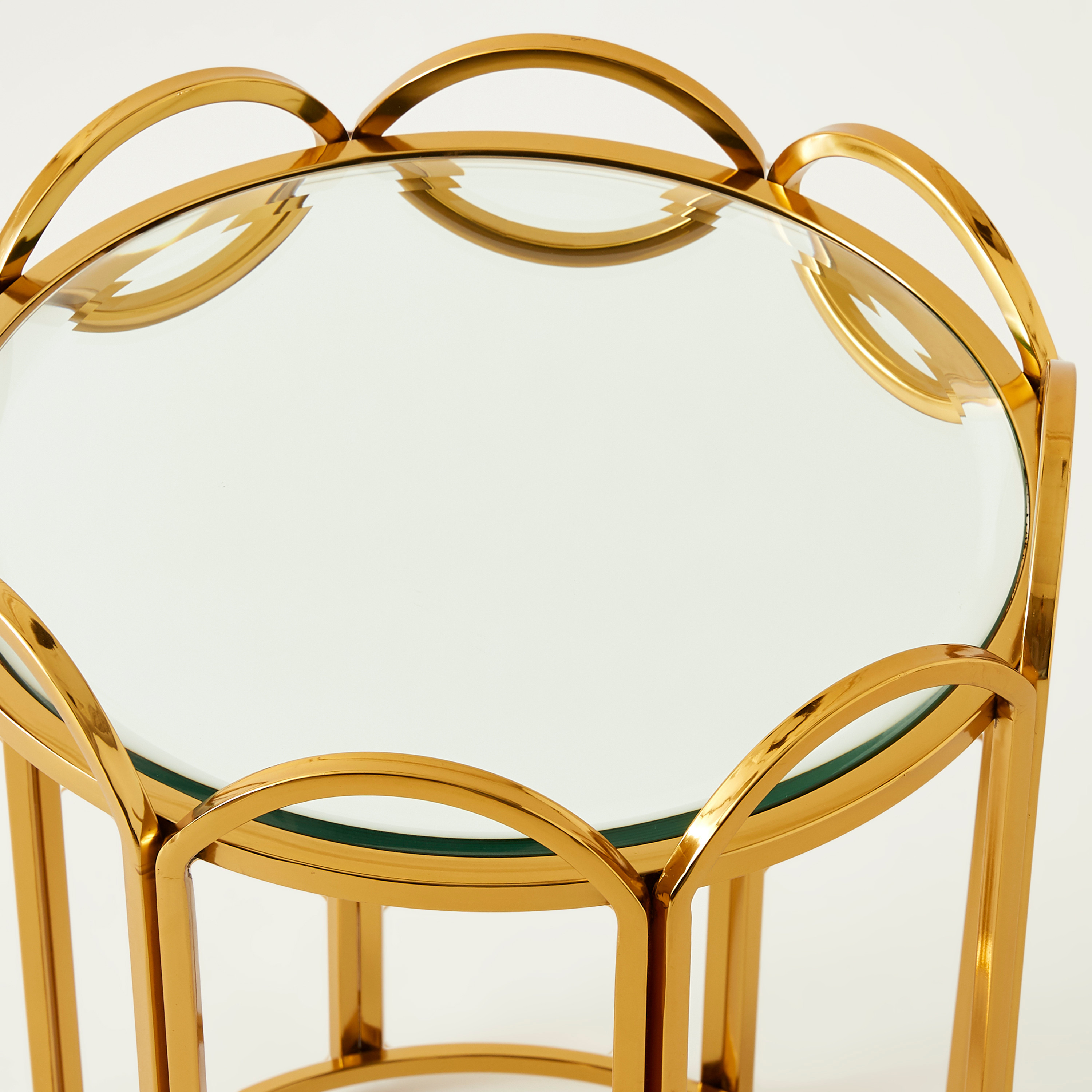 طاولة زينة معدنية بسطح مرآة - 41x41x55 سم-furniture-livingroom-sideandendtables-image-3