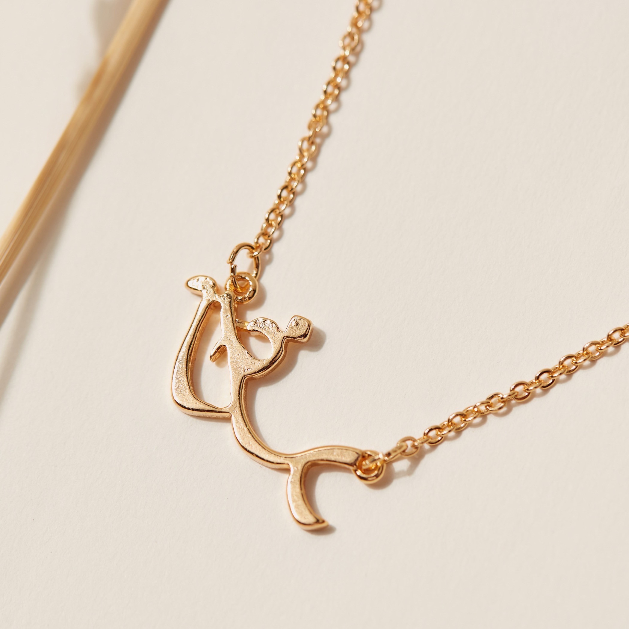 Gold-Tone Arabic Name Pendant Necklace-women-watchesandjewellery-jewellery-necklacesandpendants-image-3
