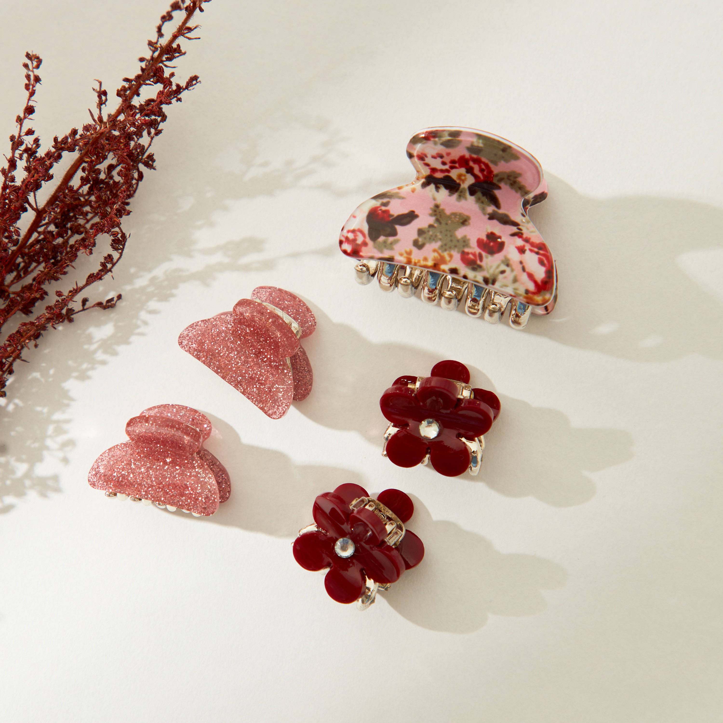 مشابك شعر متنوعة - طقم 5 قطع-women-hairaccessories-clamps-image-1