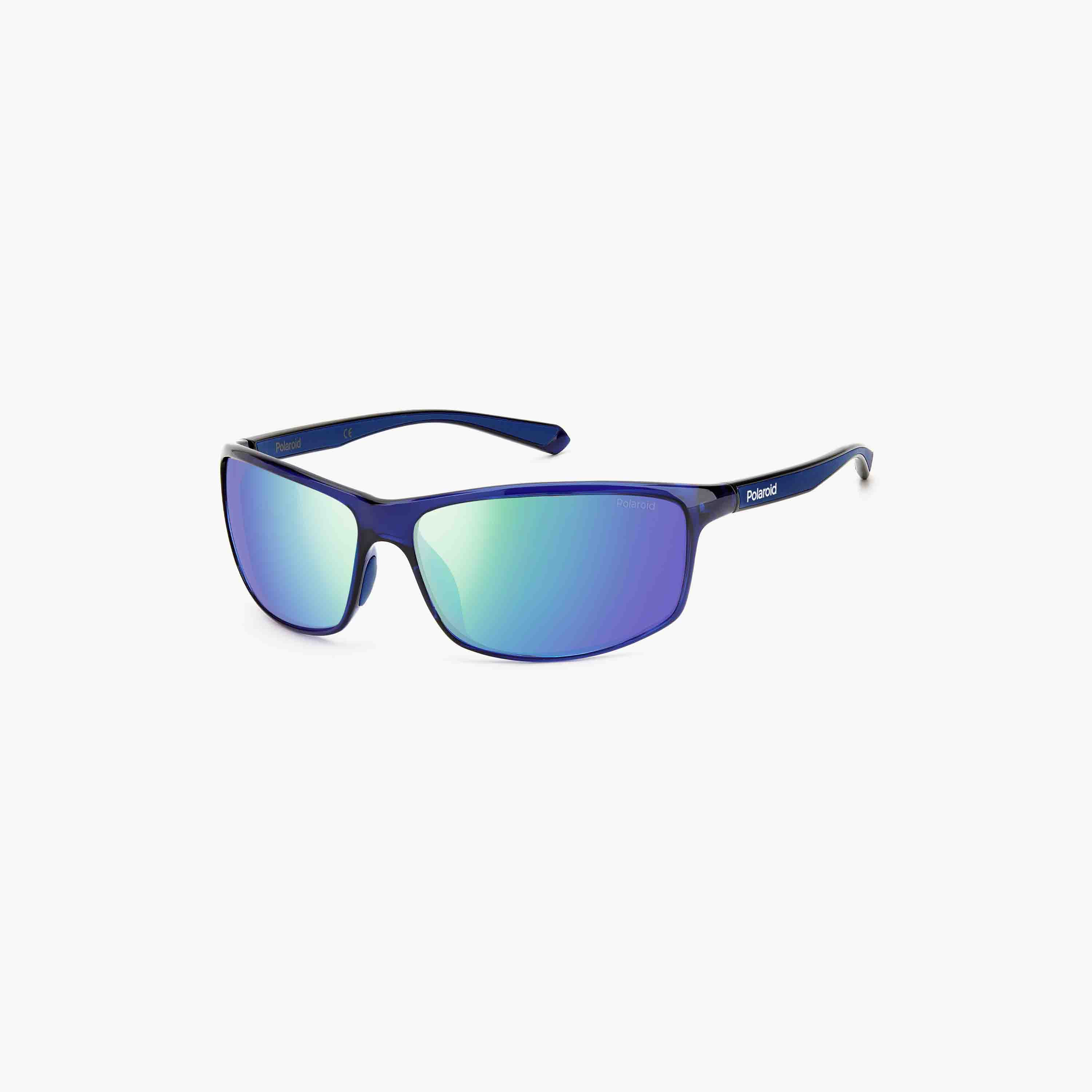 Polaroid Polarized and UV Protected Grey Green Mirror Lens 63 mm Rectangular Sunglasses | 203921-boys-accessories-sunglasses-image-1