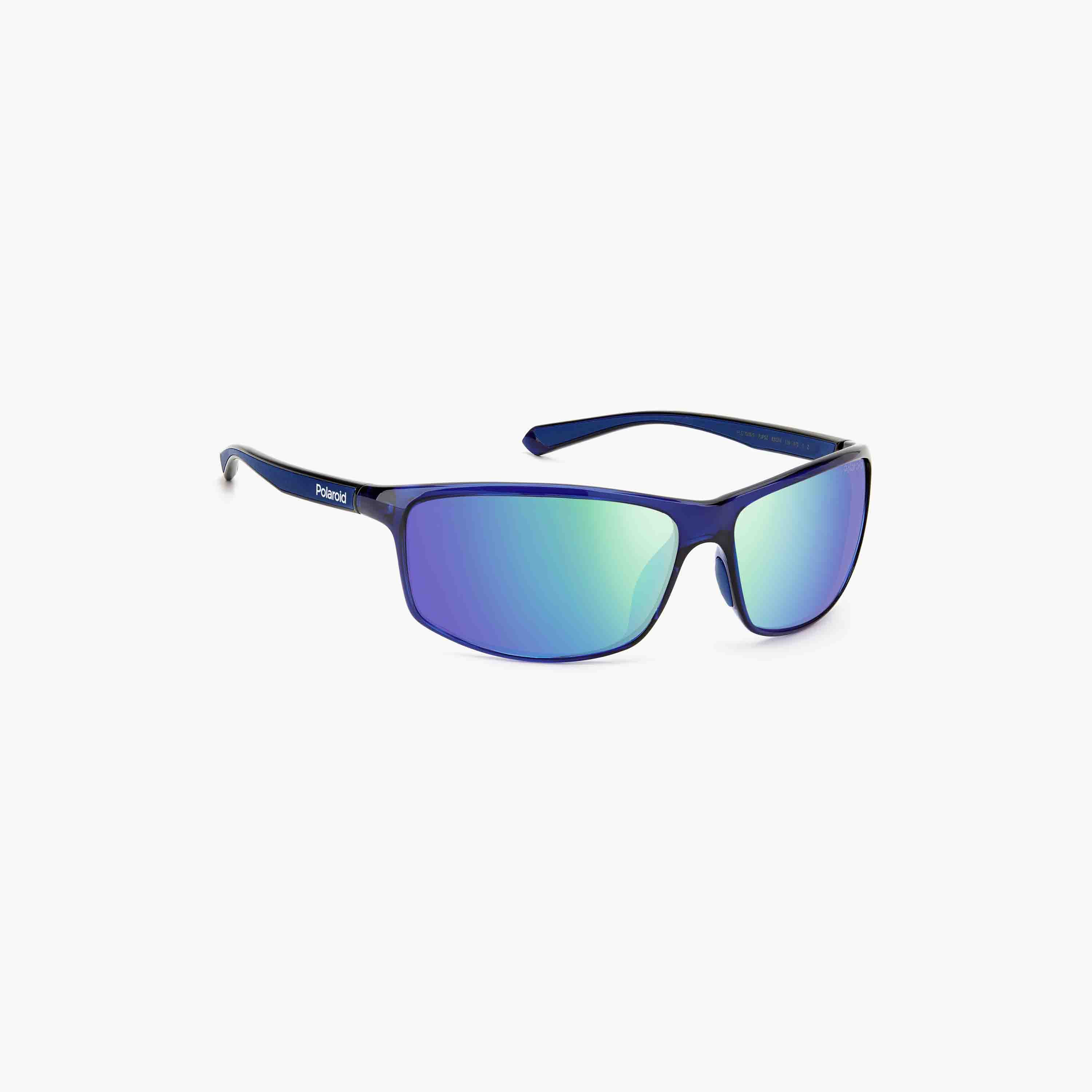 Polaroid Polarized and UV Protected Grey Green Mirror Lens 63 mm Rectangular Sunglasses | 203921-boys-accessories-sunglasses-image-2