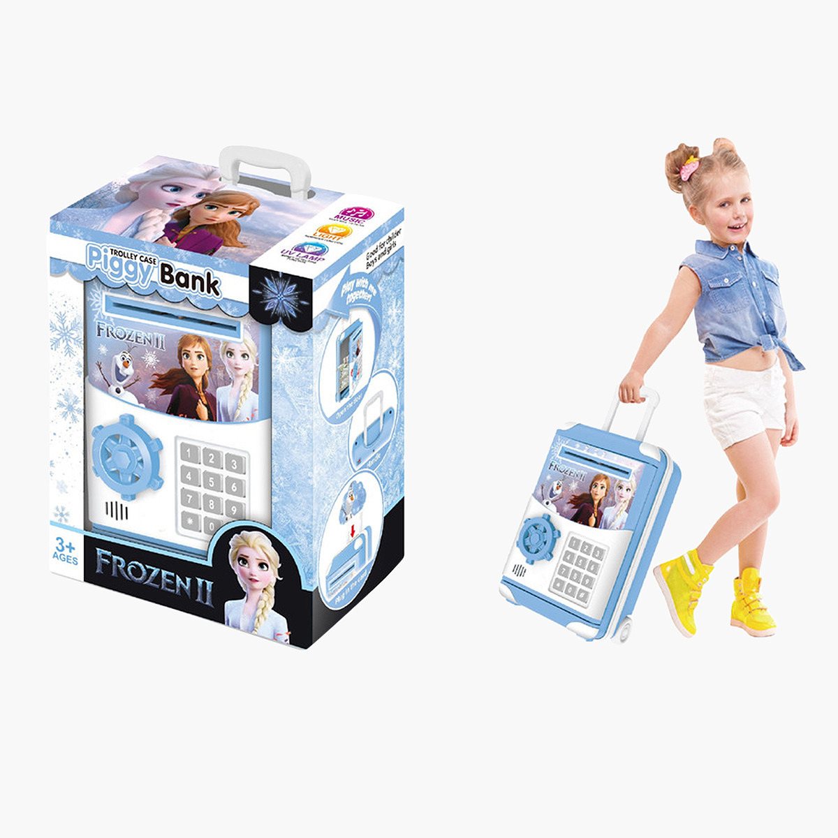 حصالة نقود ديزني فروزن بتصميم شنطة بعجلات وضوء من بسمة-toys-roleplay-moneyandbankingsets-image-3
