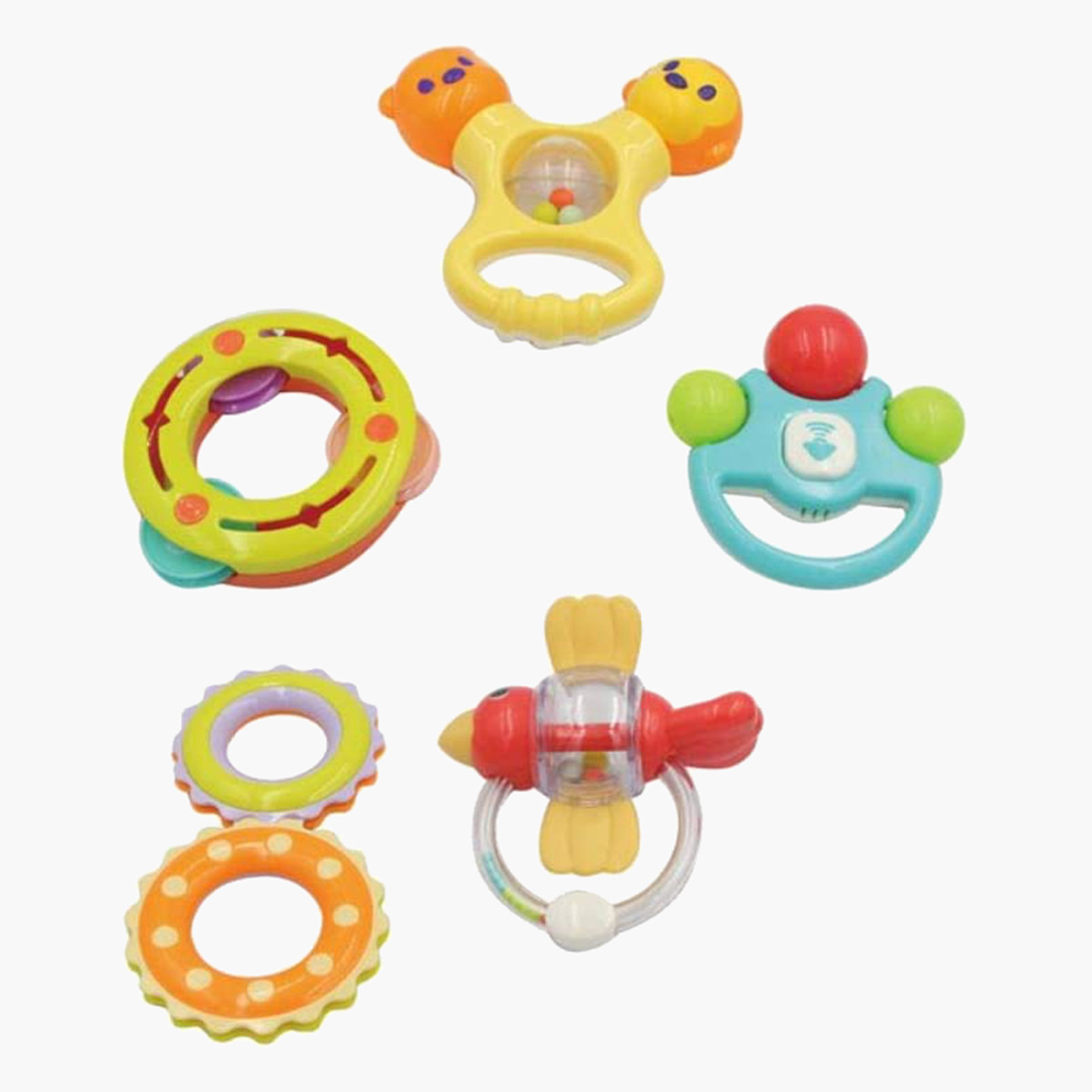 مجموعة خشخيشة أطفال من بيبي لاف - 7 قطع-toys-babyandtoddlertoys-rattlesandteethers-image-2