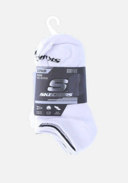 Skechers Solid Ankle Length Sports Socks - Set of 3-Boy%27s Socks-image-0